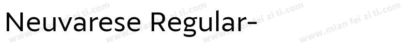 Neuvarese Regular字体转换